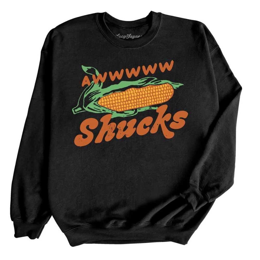 Black Aww Shucks Sweater